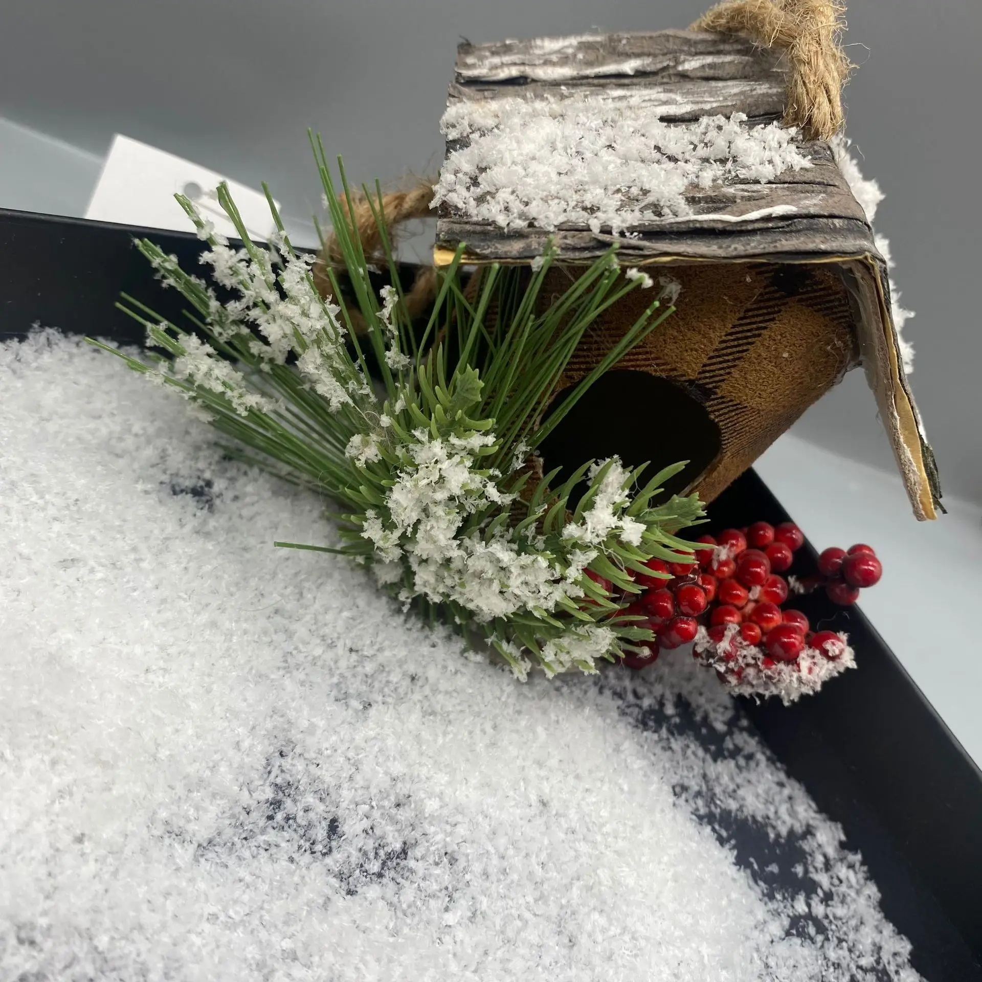 Manufacturer Wholesale White Artificial cotton Snow Flock Powder for Christmas Trees