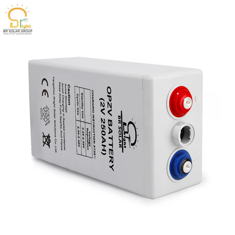 BR SOLAR 2V Battery Lead Acid Tubular Plate Battery 2V OPZV OPZS Battery