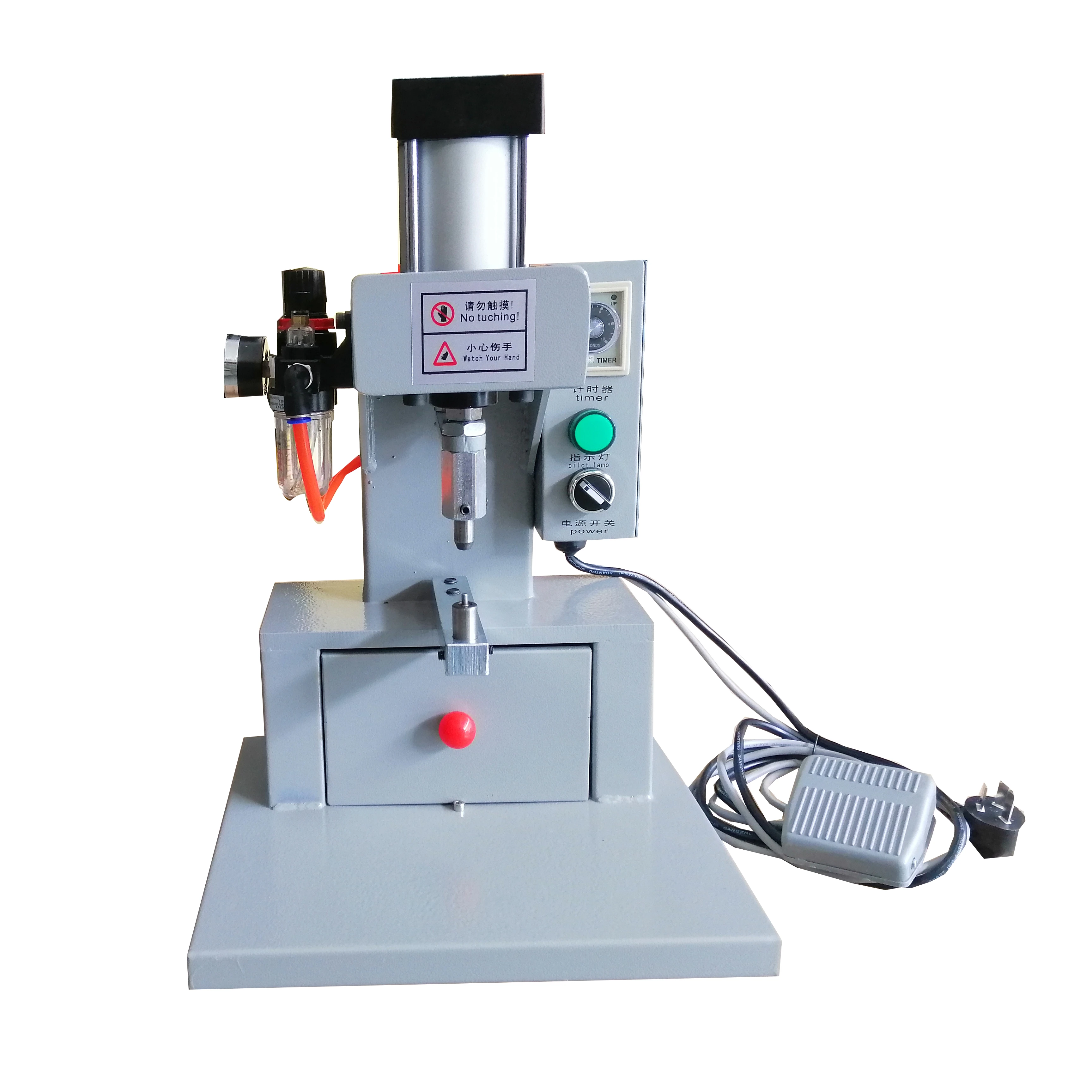 YT-924 Desktop Small Pneumatic Eyelet Grommet punching riveting machine For Leather and handbag binding and punching