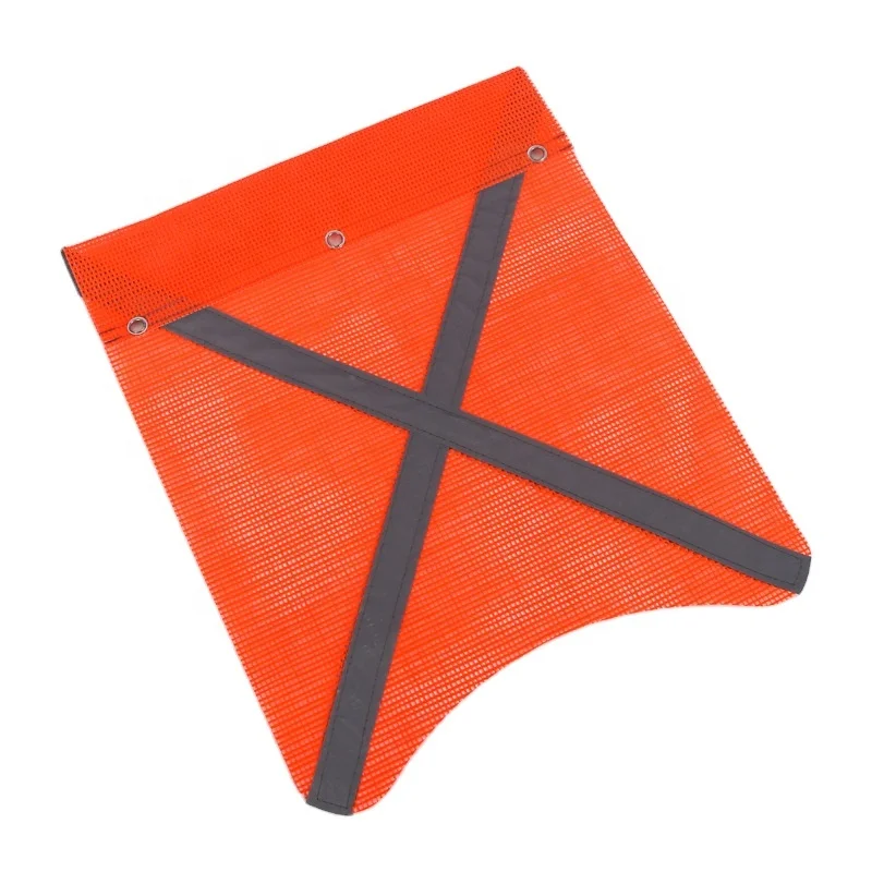 Vehicle warning whip reflective safety flag with bungee strap for truck and bicycle