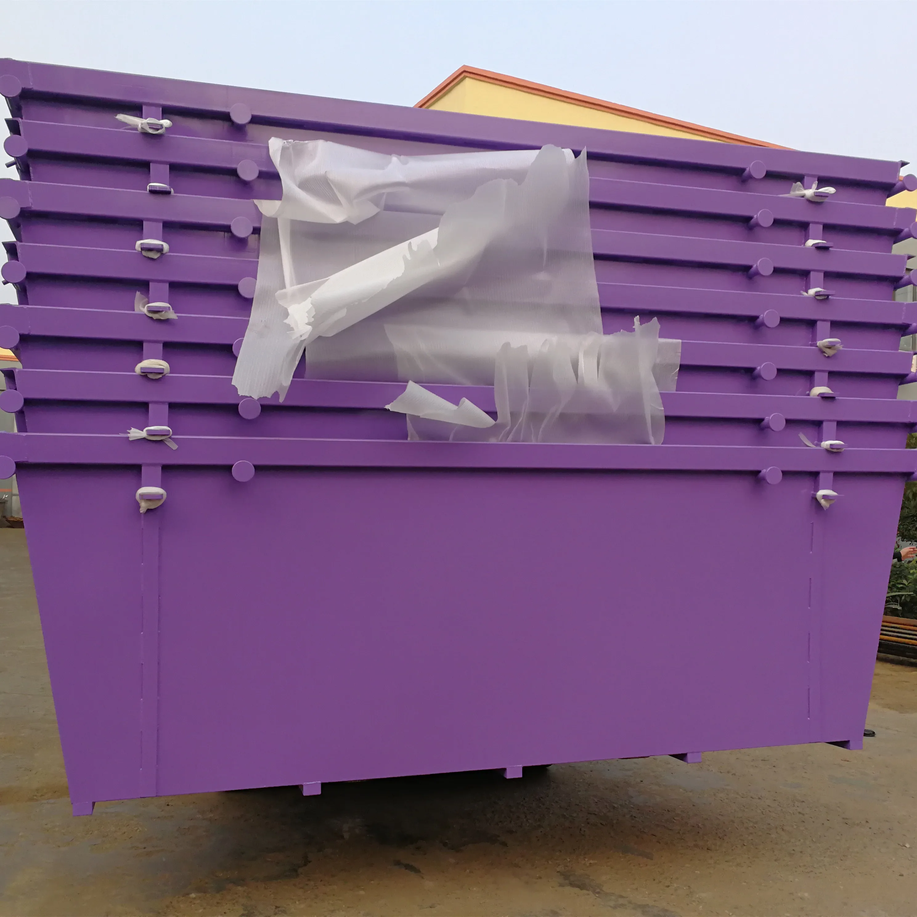 Industrial steel waste metal garbage collection equipment skip bins