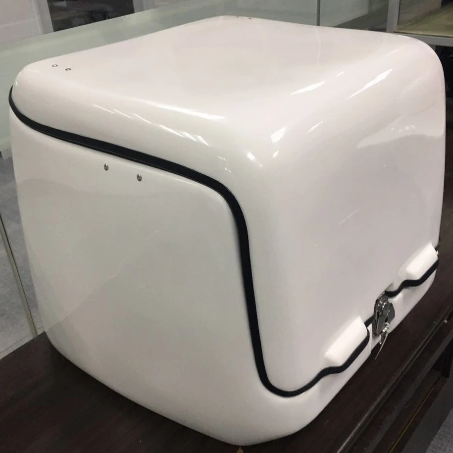 Fiberglass Motorcycle Food delivery Box Pizza delivery box   with highly quality  for  food delivery driver