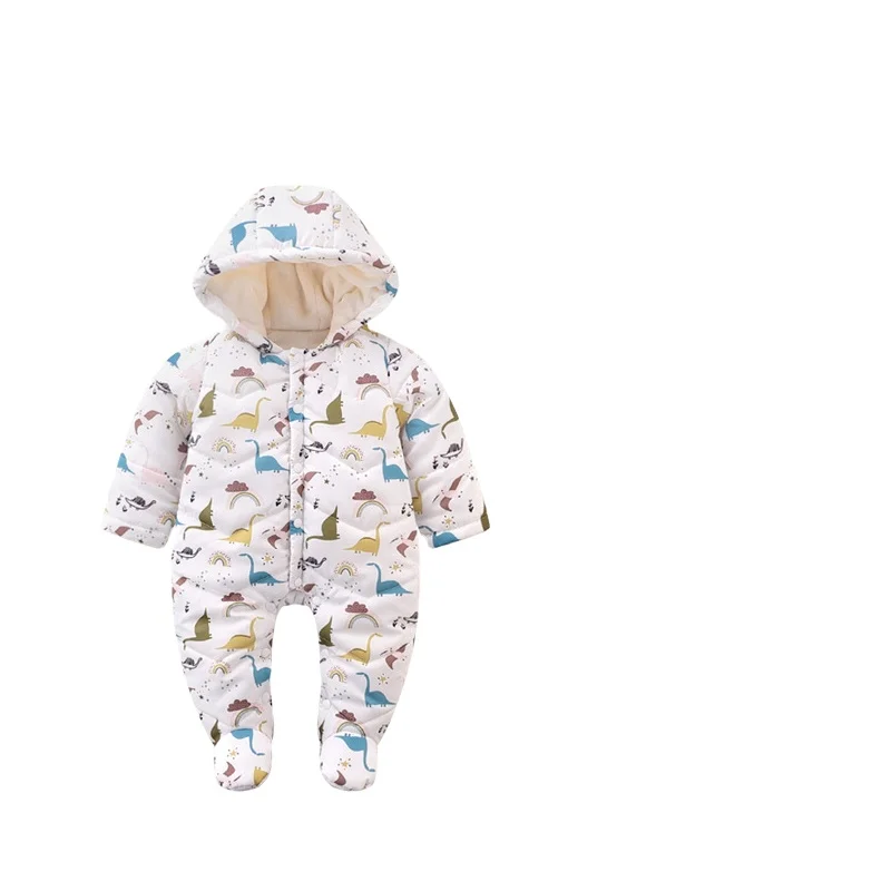 Зимняя детская одежда с хлопковой подкладкой для зимы, детская одежда комбинезон для малышей с толстым капюшоном