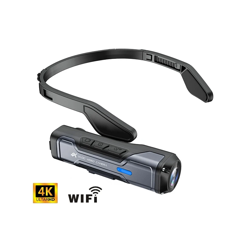 Oem Popular Full Hd 4K Wifi Portable Action Tracking Camera Sports View No Screen Video Camera Long Battery With External Mic