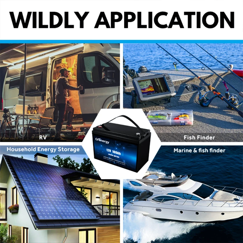 10 years Manufacturers deep cycle smart bms lifepo4 12v 100ah battery pack for SUBMARINES Solar Energy Storage Systems golf car