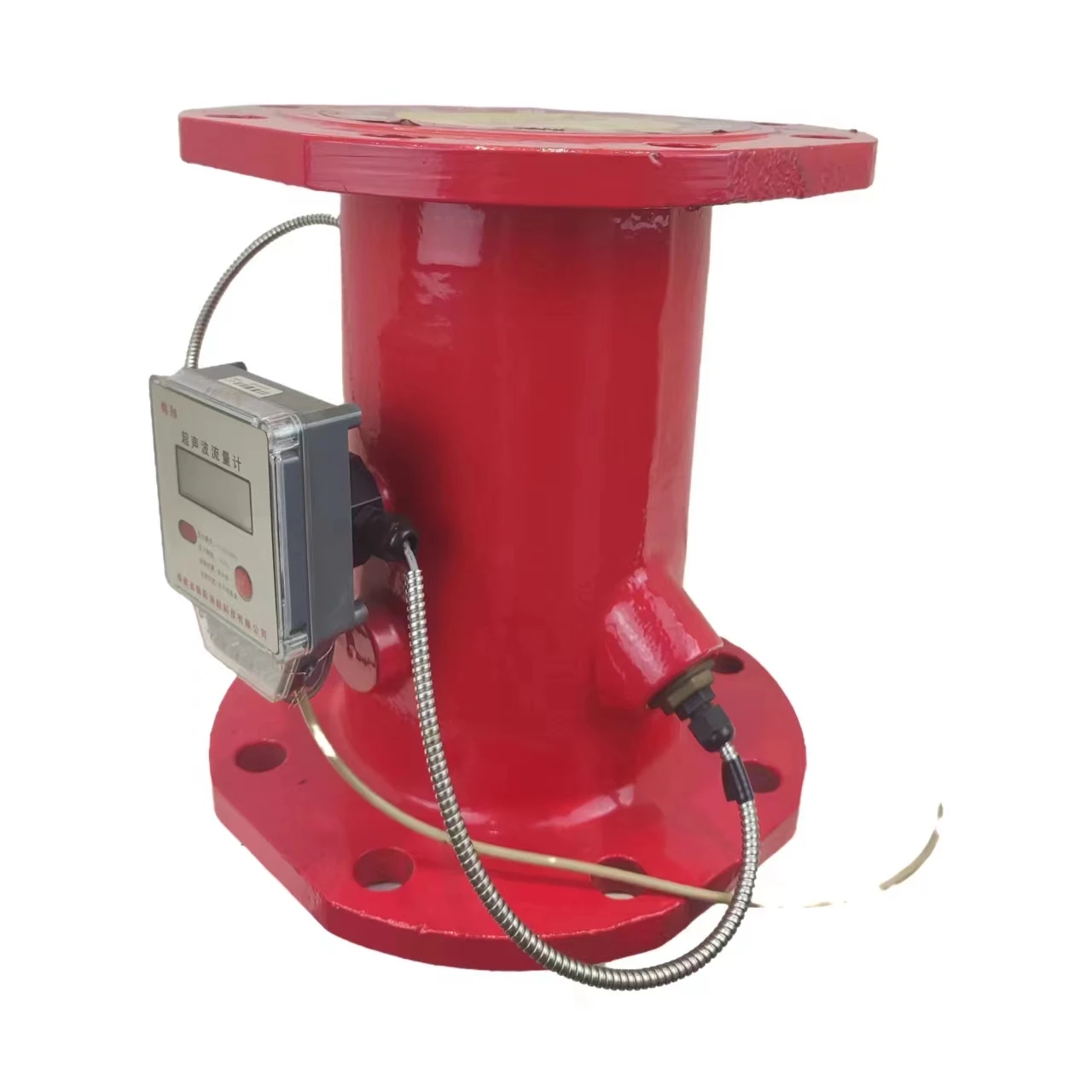 The flange of the fire-fighting ultrasonic flowmeter is connected with the flowmeter flow switch flange pressure switch.