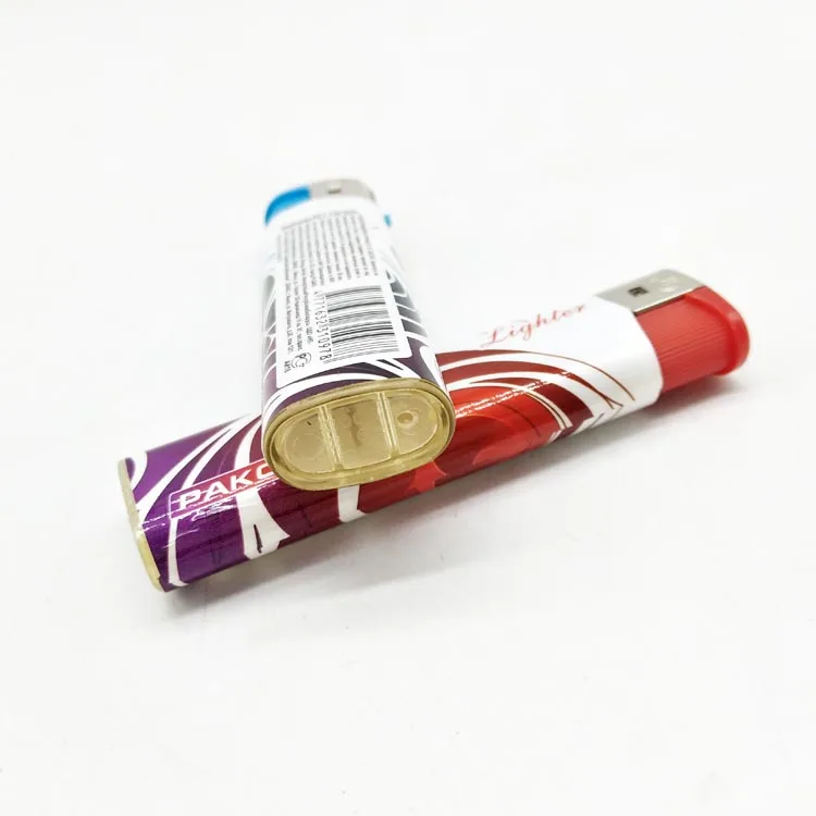 DONGYI OEM Long Slim Electronic Gas Refillable Cigarette Lighter with Solid color