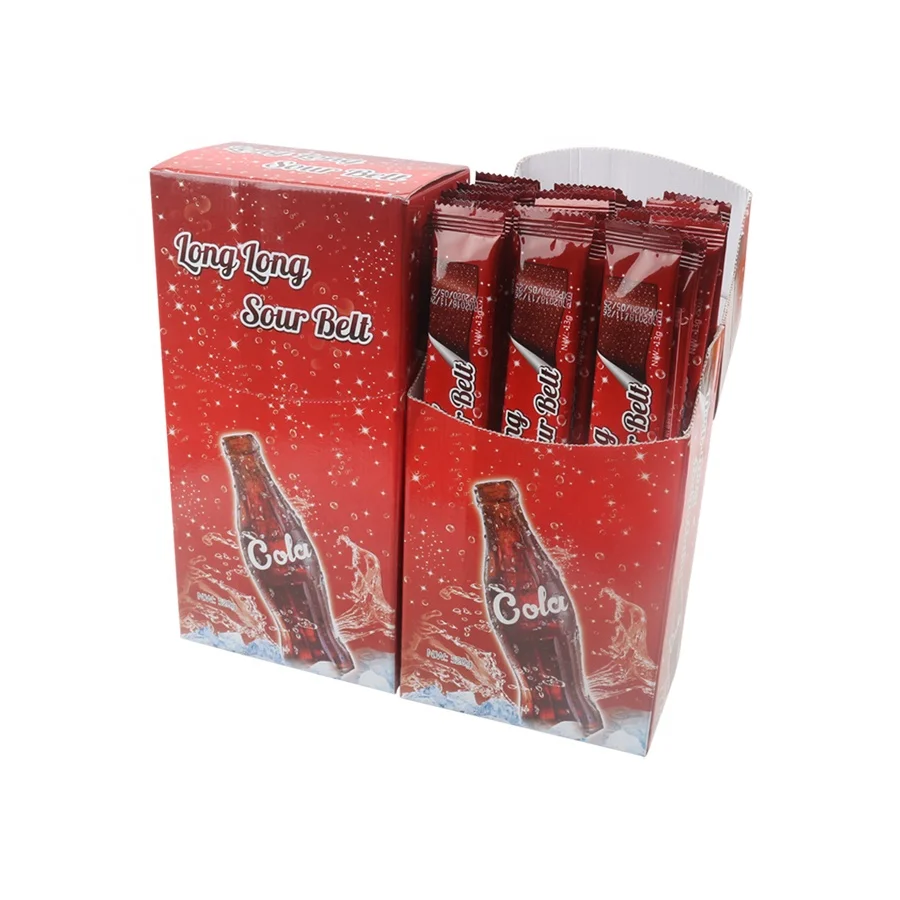 Cola Flavor Sour Belt Gummy Candy in Bulk