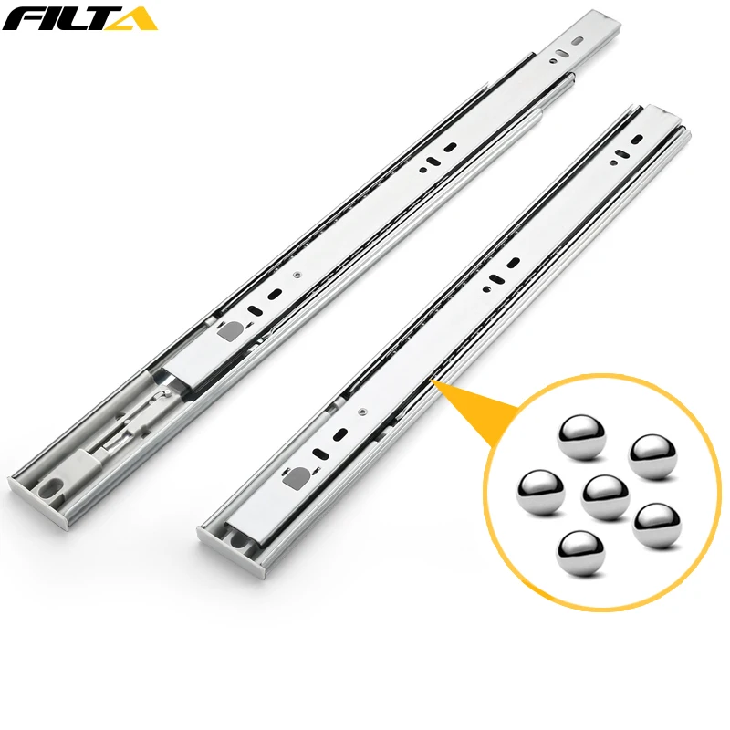 Filta hardware 45mm correderas telescopicas drower slide soft close undermount drawer channel slide