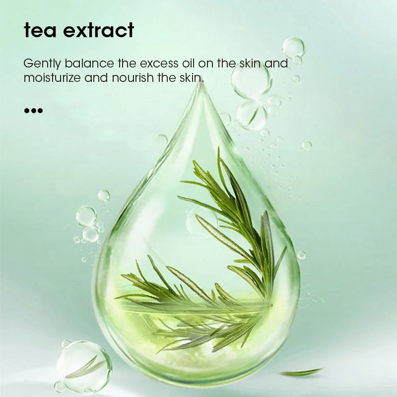 MULAN OEM Green tea oil control clean  Film Moisturizing Shrink Pores Brightening Solid Facial Cream