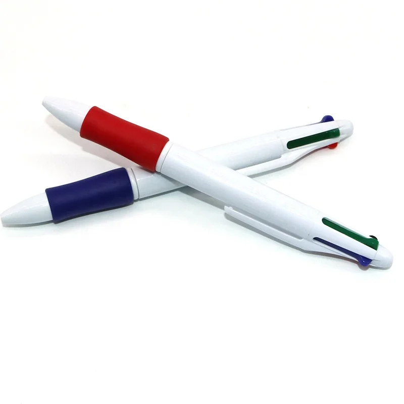 Офисный поставщики Прекрасный многоцветный дешевая пластиковая ручка 4 вида цветов шариковая ручка с изготовленным на заказ с логотипом
