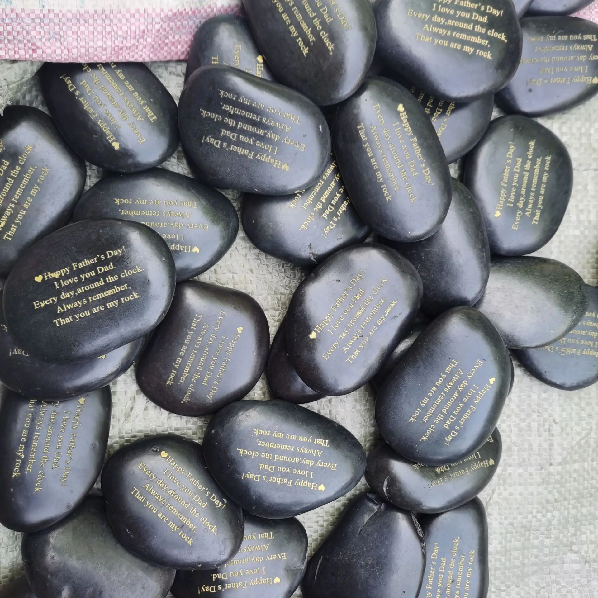 DAQIDO Custom  pebble Stone With Personalized Engraved Spiritual River Rock For Healing Or Gift Word Stone