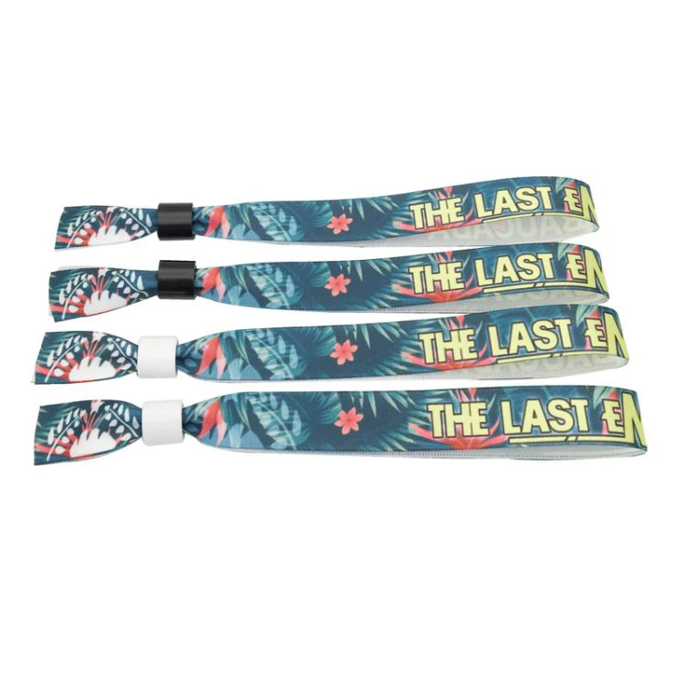 Promotional new design women custom fabric elastic wristbands bracelet