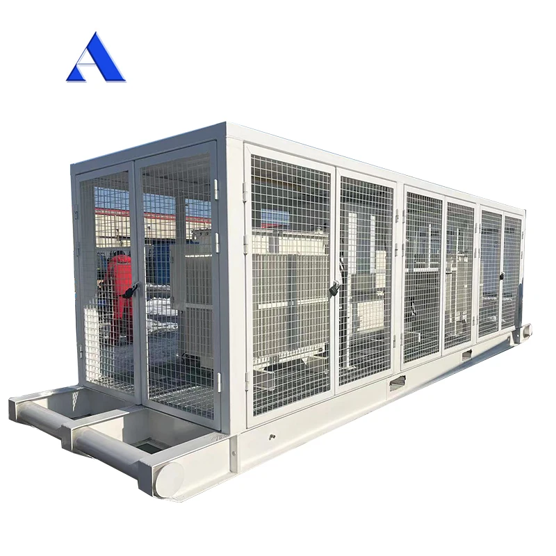 20ft 20 Feet Power Transformer Variable frequency Drive Compressor Shipping Container Frame Skid