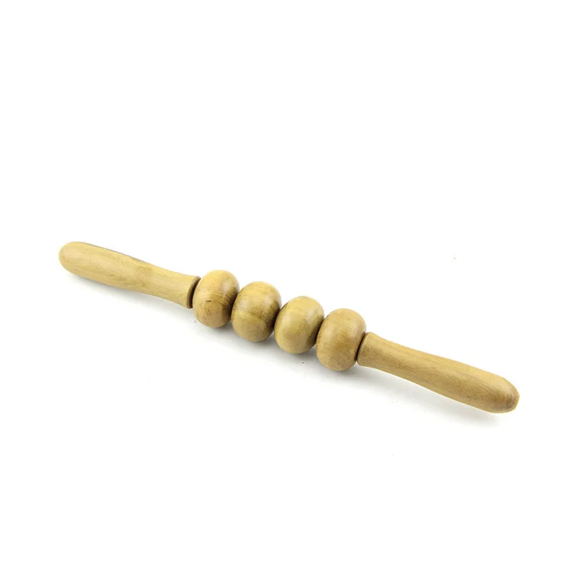 Wholesale Wooden Facial 4 Ball Abdomen And Back Massage Roller