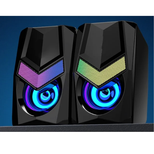 SATE(AS-691U)USB 2.0 game speakr  2021 new 2.0 RGB LED BT wireless USB speaker for PC gaming 2.0 speaker Hot Selling