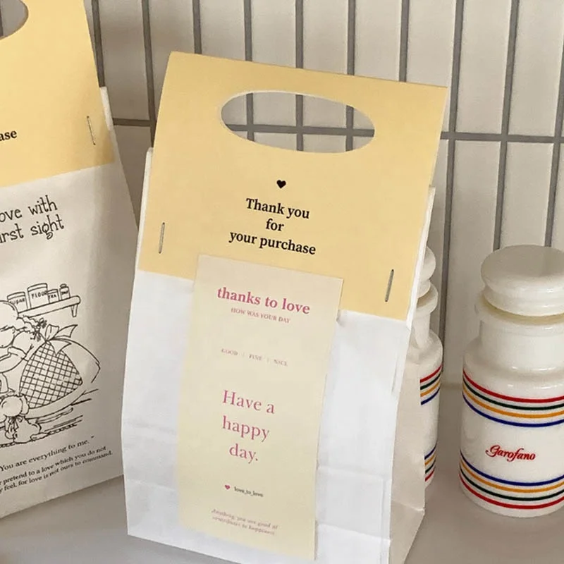 Food Takeaway Custom Printed Kraft Paper Bag Handle Takeaways Standard Wholesale China Wholesale Kraft Paper Bag Square Accept