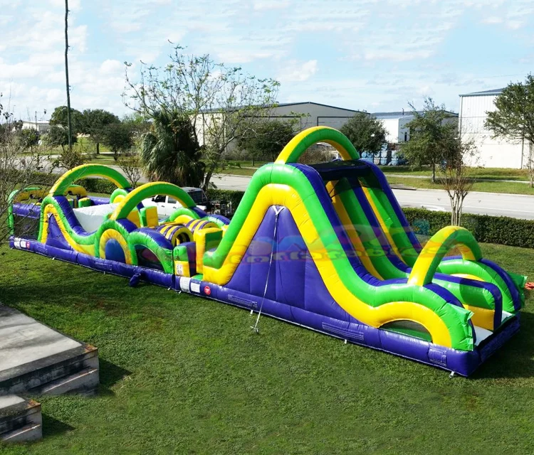 Commercial grade giant inflatable bounce house commercial combo toxic obstacle course for sale