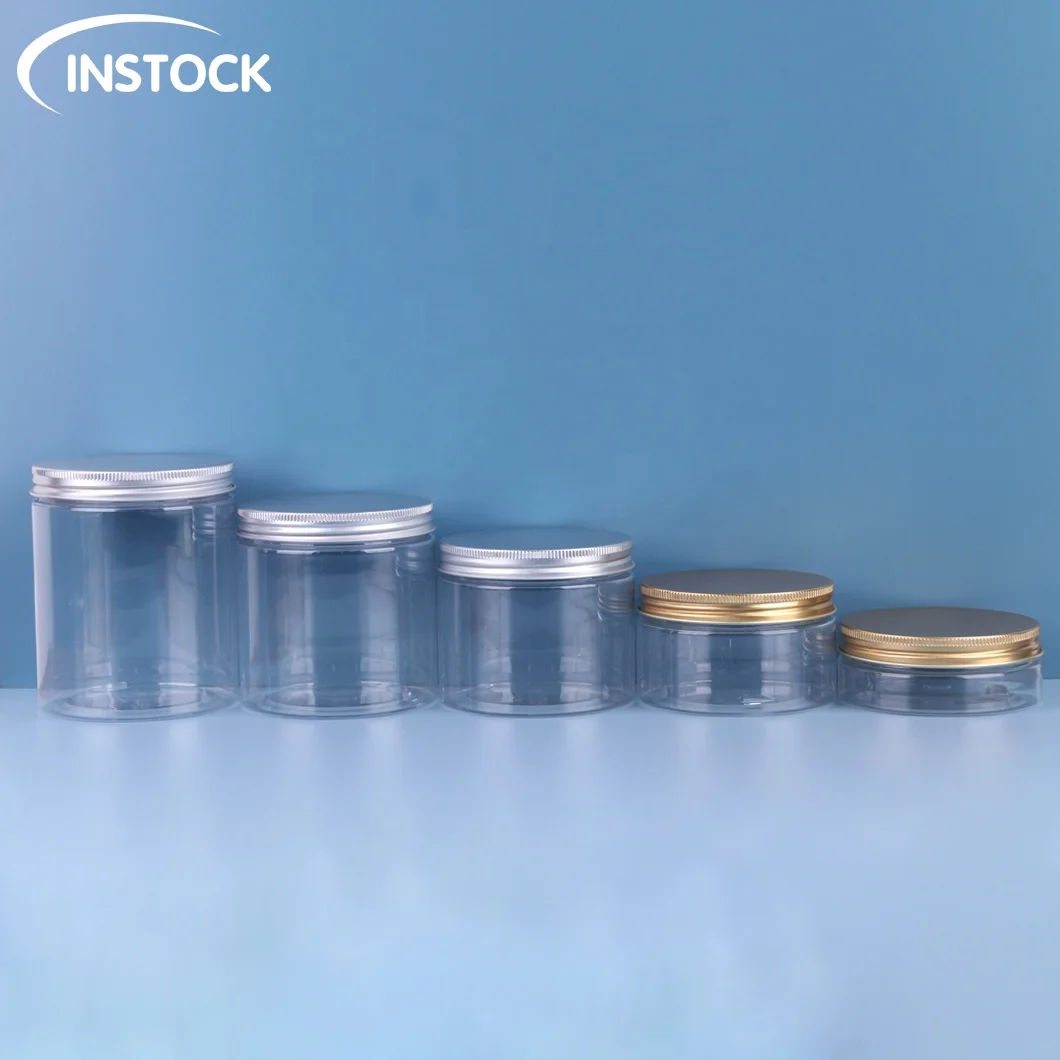 Food Packaging 100/200/300/400/500ml Empty Cans Sealed Storage transparent jar with lid Large Volume Plastic Jars