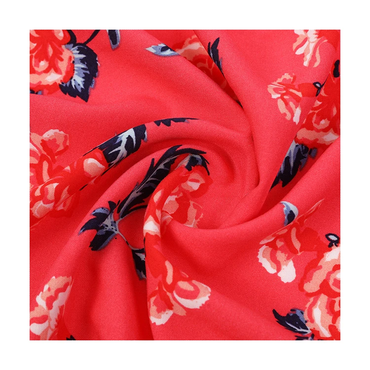 2022 soft challis rayon fabric plain fabric rayon floral printed tecido viscose material viscose 100% rayon fabric for dresses