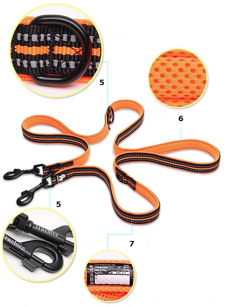 Truelove  Hot Selling Reflective Nylon Rope Dog Traction Rope Braided Climbing Rope Dog Lead Dog Leash