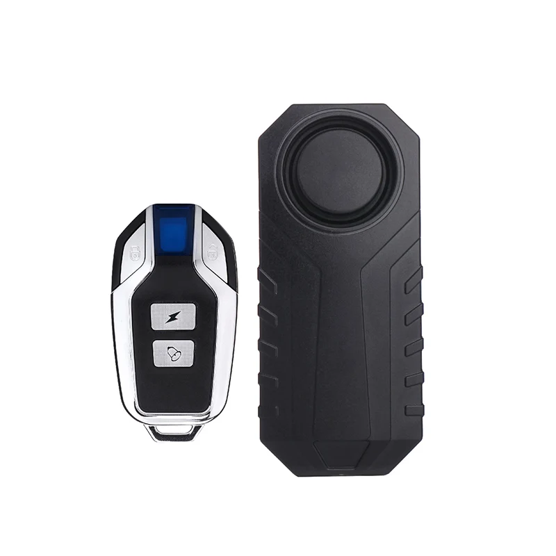Amazon Бестселлер 113dB велосипедная сигнализация беспроводной датчик вибрации Водонепроницаемая мотоциклетная с дистанционным