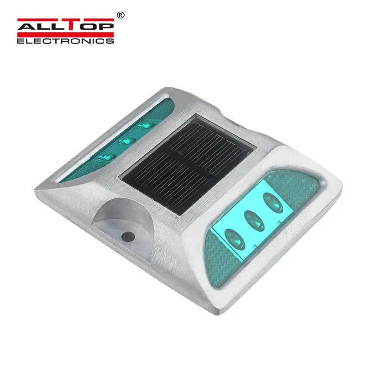 ALLTOP Outdoor Waterproof Light Aluminum Alloy Street, Pathway, Landscape Road Studs LED Solar Reflector