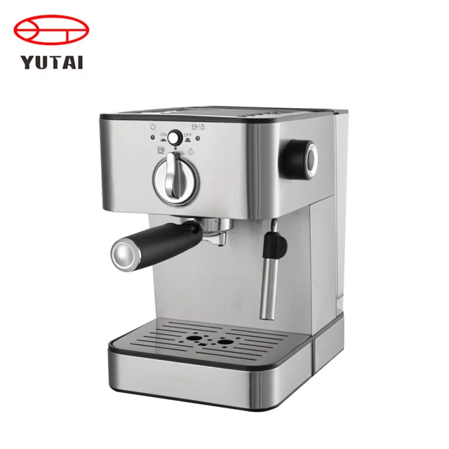 15 Bars Multifunction Stainless steel body Best Selling Cappuccino espresso machine with milk frother coffee maker for home use