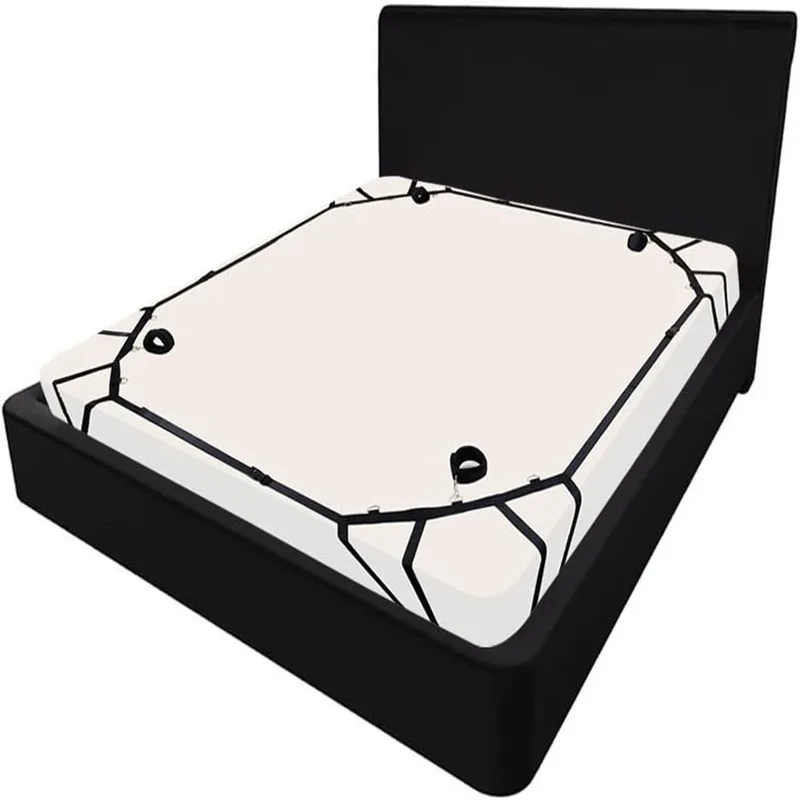 Adjustable Straps sex rope handcuffs ankle cuff Couple Game BDSM Kit fetish open leg straps bed restraint bondage set for Women