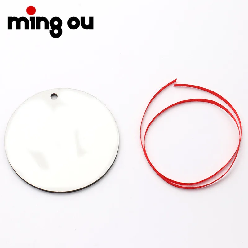 Hot Sale Custom MDF Christmas Ornaments Sublimation Blank For Home Decoration