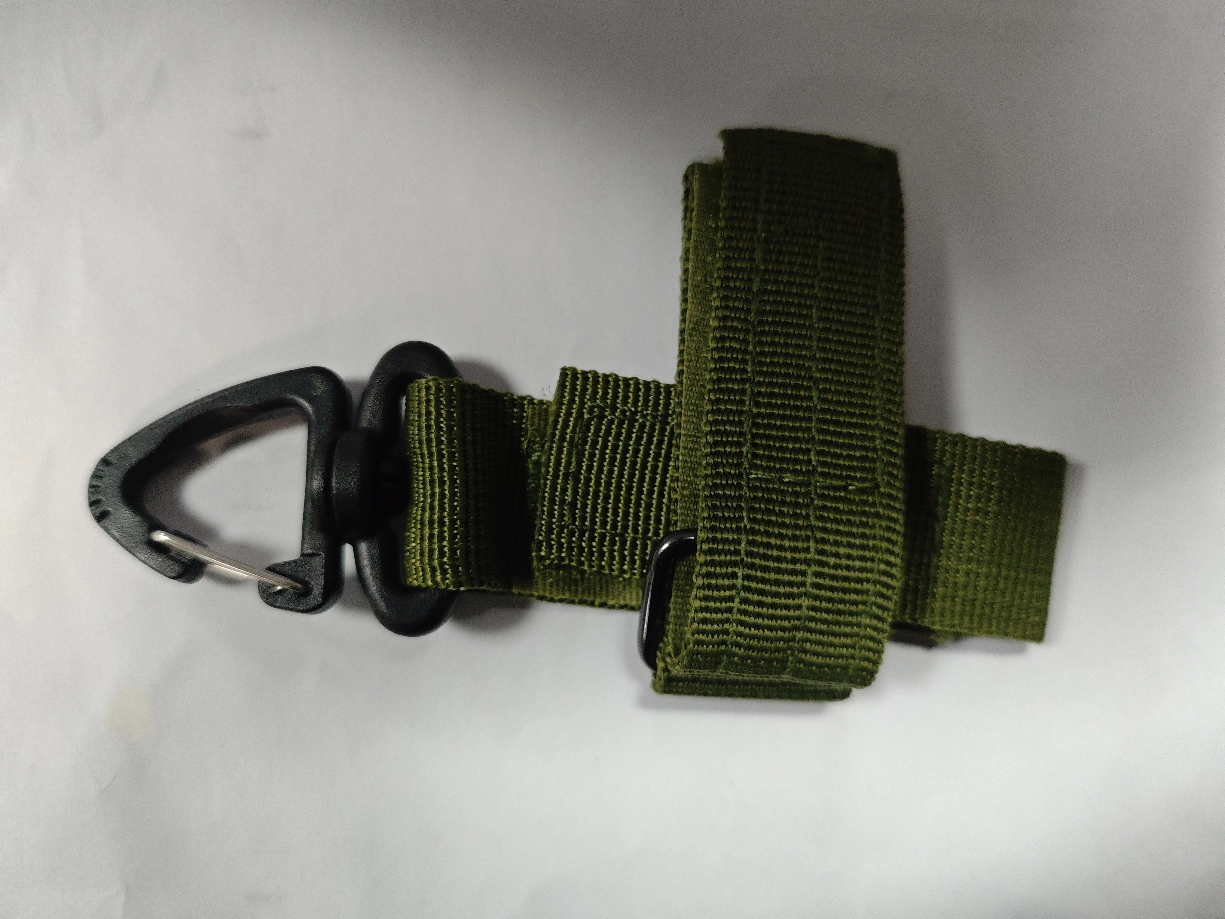 Outdoor Tactical Gear Keychain Nylon Webbing Belt Pouch with Hook for Secure Key and Rope Cord Keeper