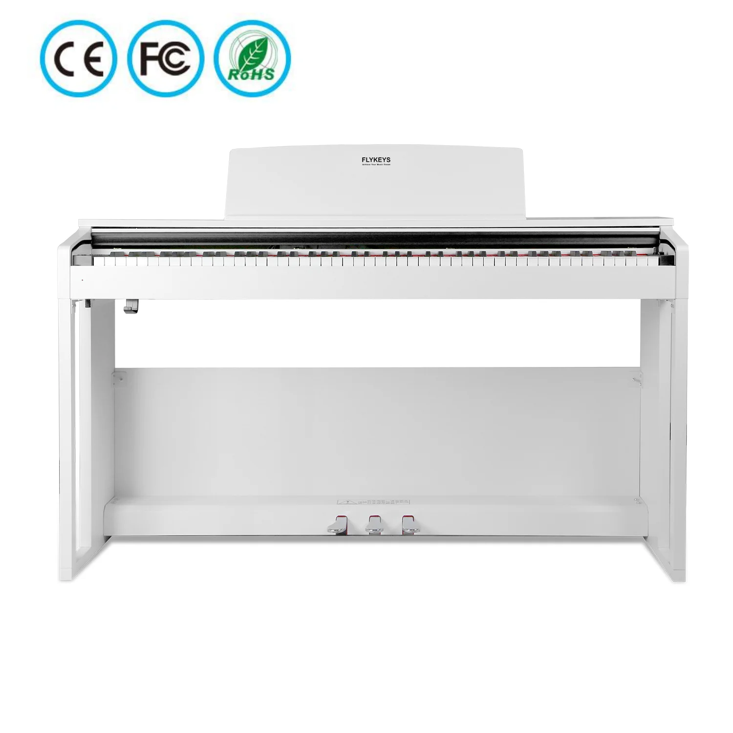 88 Keys Digital Piano Hammer Action Weighted Keyboard Stage Piano Wooden Panel Flykeys Hot Sale LK06S