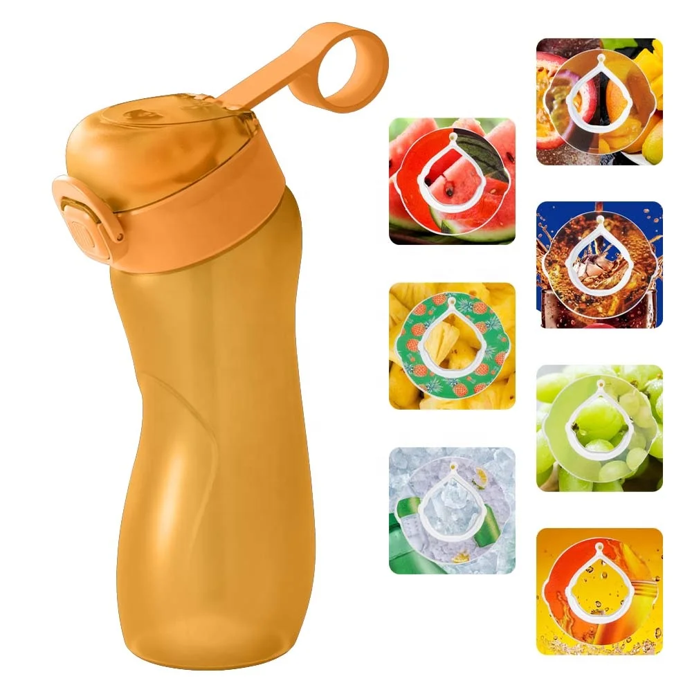 550ml Tritan Leak-proof Sports Scented Flavored Water Bottle with Flavor Pods BPA free