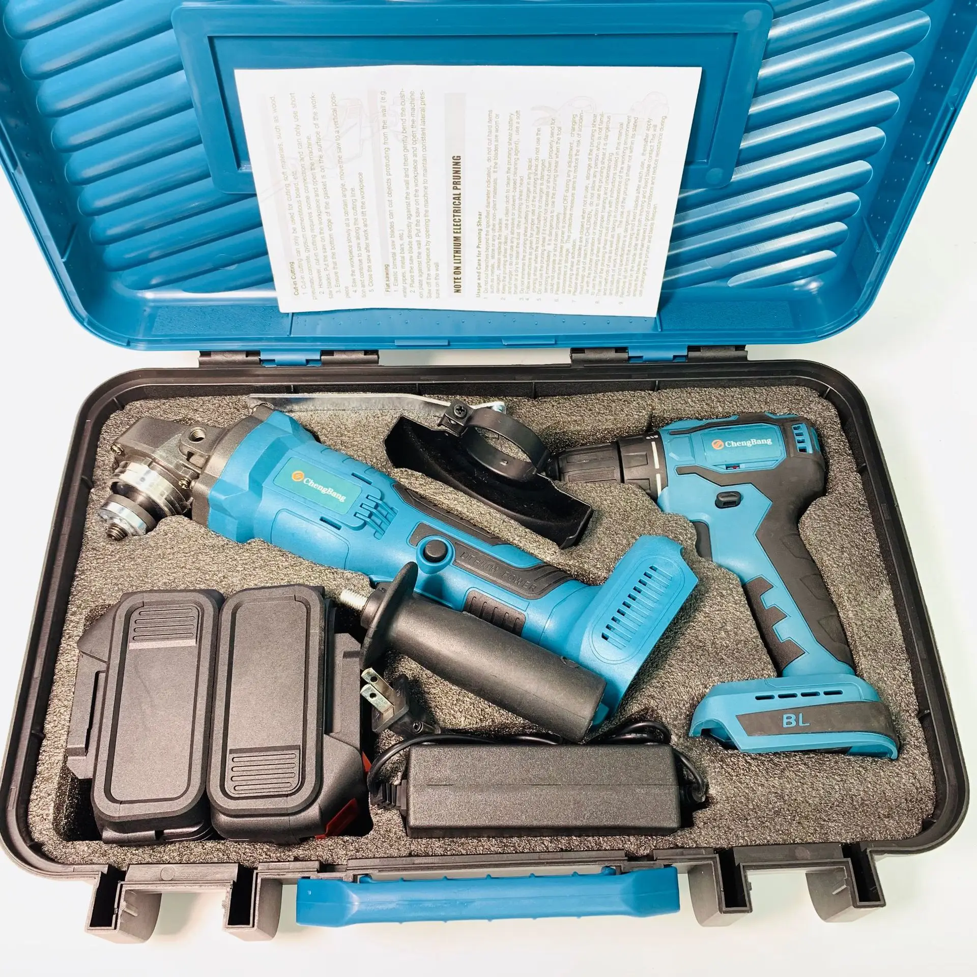 2pcs 3000mah battery makita Interface tool sets 6pcs Lithium brushless combination tool 2-piece set power drill Angle grinder