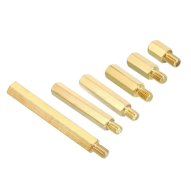 M2 M2.5 M3 M4 M5 Standoff Screws 50 Pack Brass Hex Spacer Standoff for Motherboards Computer Cases Circuit Boards Electronics