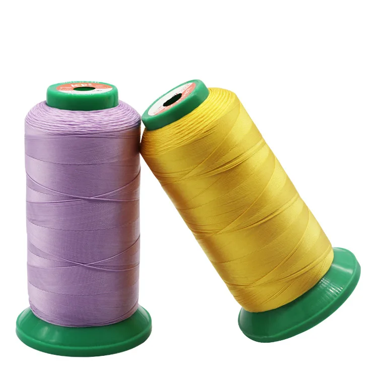 Оптовая продажа высокая устойчивость к истиранию 100% Nylon66 скрепленная швейная нить 150D/3 для кожаных