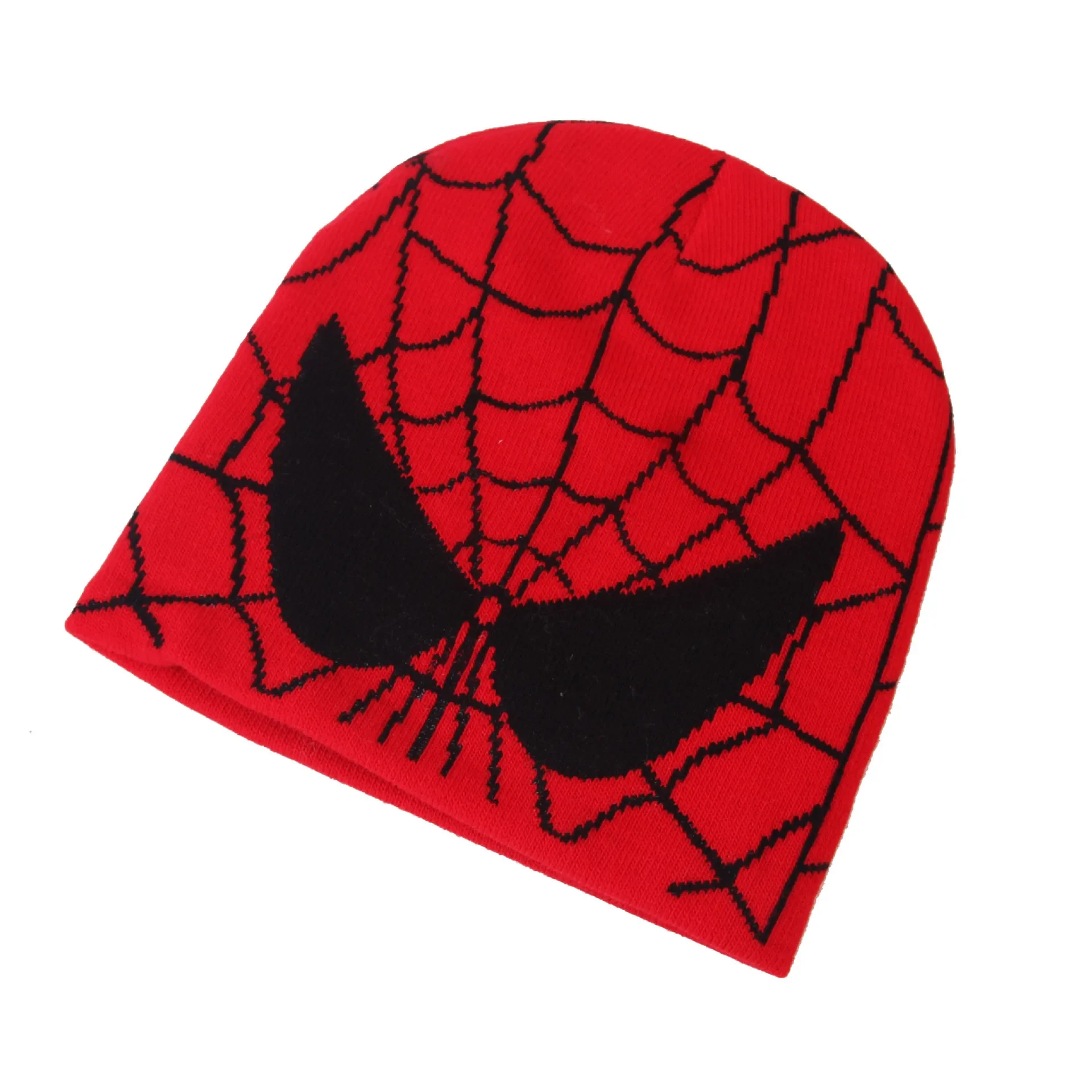 New Unisex Spider Web Beanie Cap Cute Funny Cartoon Warm Jacquard  Knitted Beanie Hat
