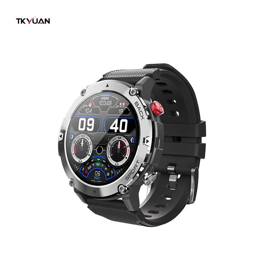 TKYUAN 2022 New 1.32inch 360*360 HD screen BT call Phone C21 Smart watch 128M Large Memory Sports Men Outdoor Sports Smartwatch