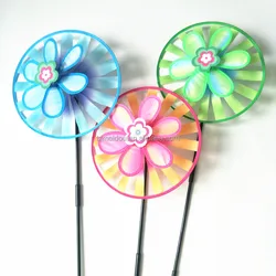 Garden decoration colorful round design flower pinwheel