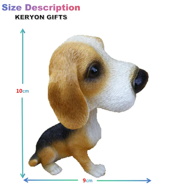 Custom dashboard  bobble head doll Beagle Miguelu resin dog bobbleheads