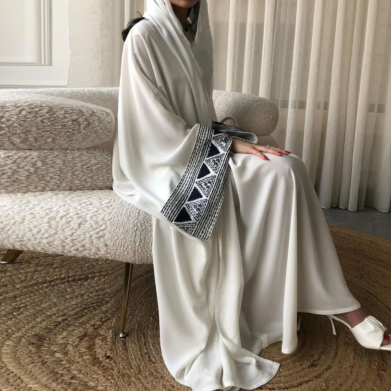 Elegant Ethnic Abaya Muslim Abaya Women Dubai Rich Quality Ramadan Eid Ladies Muslim Dresses Abaya