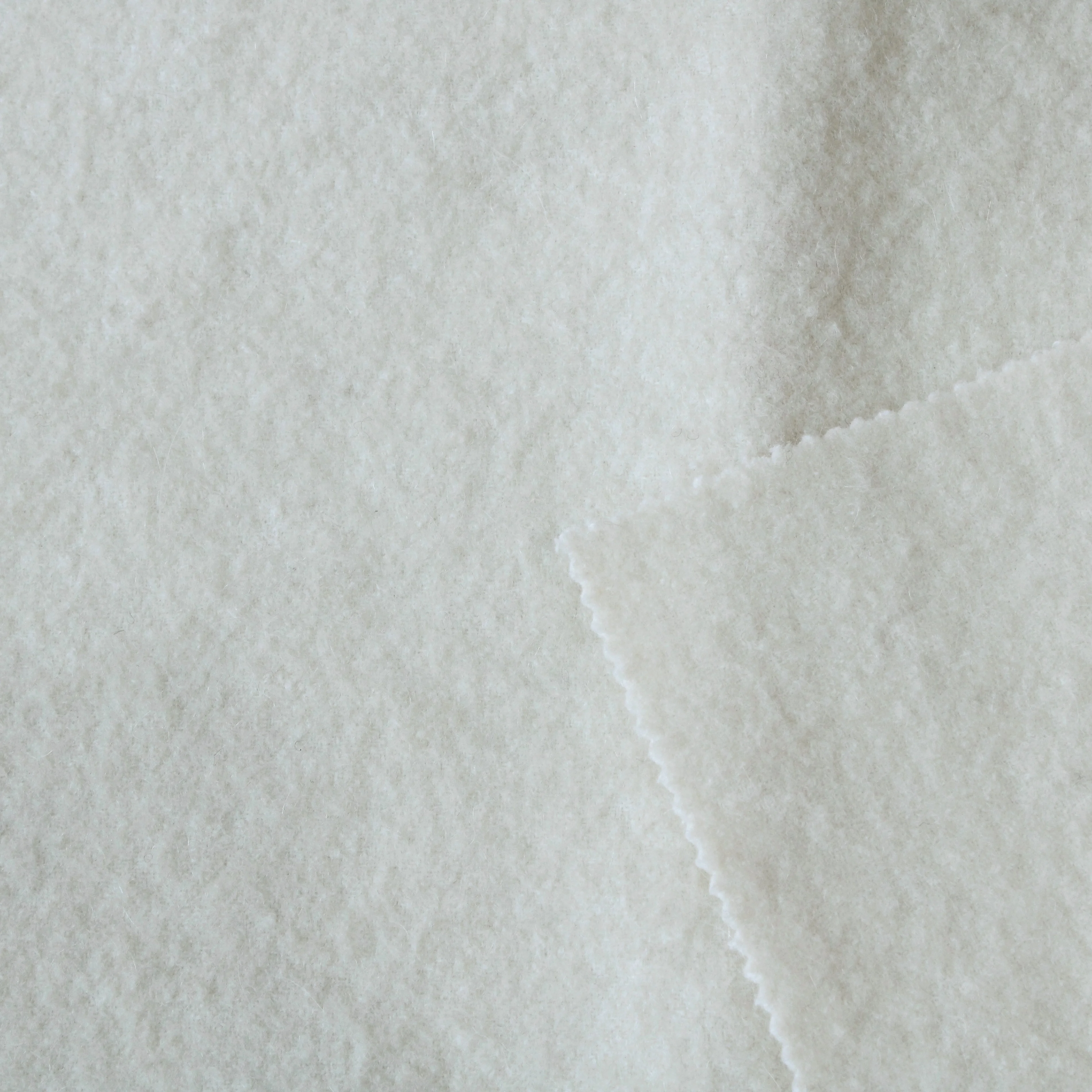 24 New Arrival High Quality Brand Fashion Pure White Woven Double Faced Alpaca Merino Wool Tweed Fabric for Overcoat Suit Dress