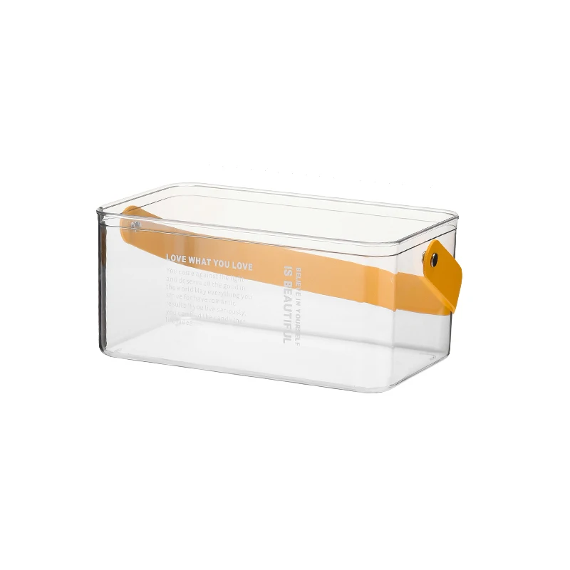 Handheld Plastic Household Storage Box Fruits Snacks Food Container Cover Kitchen Living Room Fruit Organiser Sundries Basket