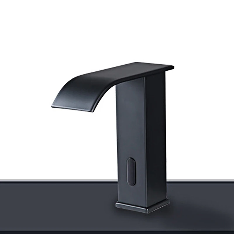 Modern Smart Bathroom Basin Mixing Sensor Faucet 304 Stainless Steel Touchless Infrared Saving Waterfall Automatic Taps Faucet