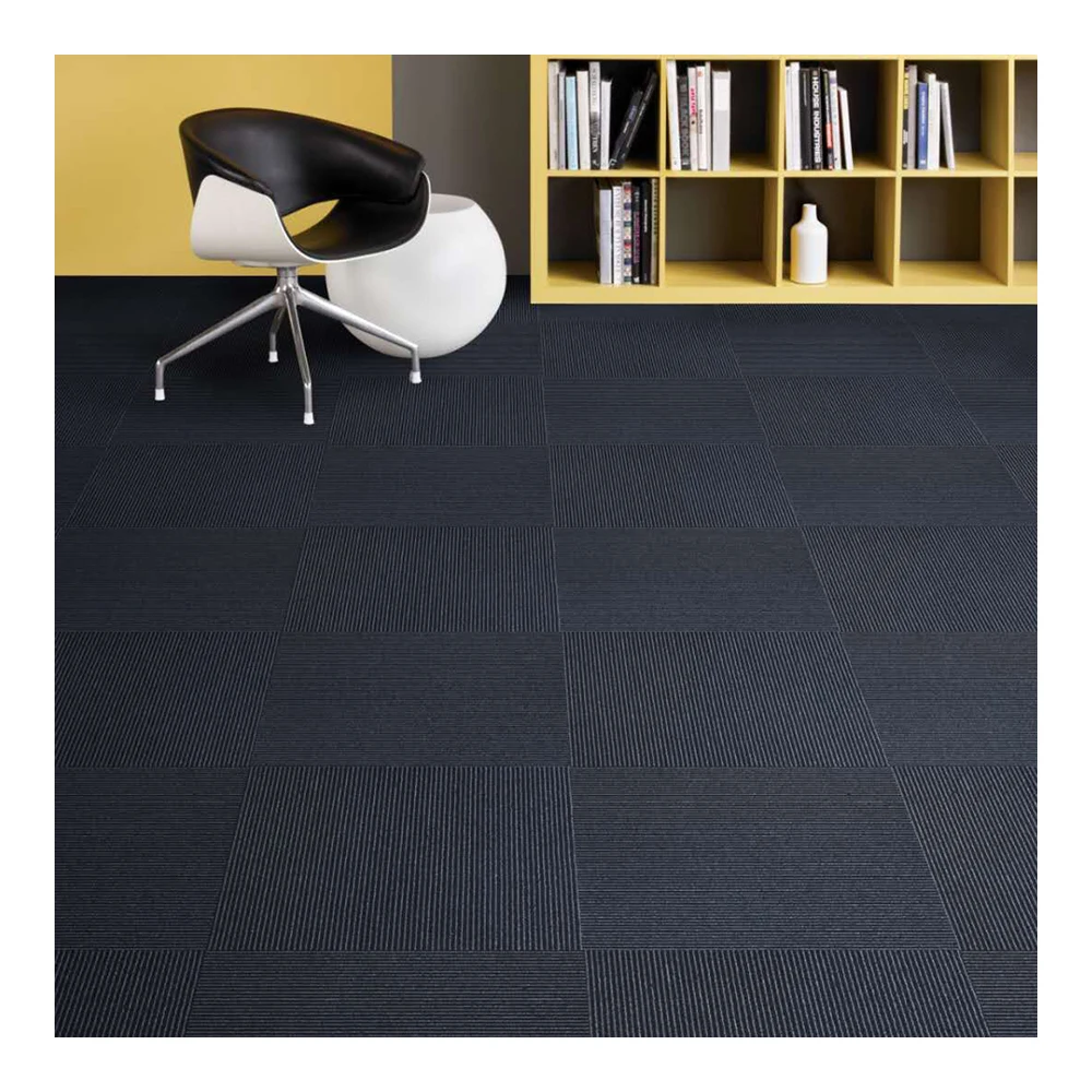 PVC backing office carpet tiles for airport commercial loop pattern carpet tiles
