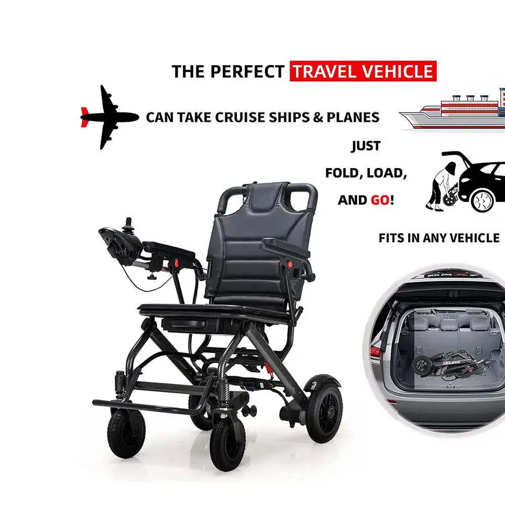 High Quality Cheap Price Aluminium Foldable Electric Wheelchair Motorized Power Wheelchairs for Elderly People