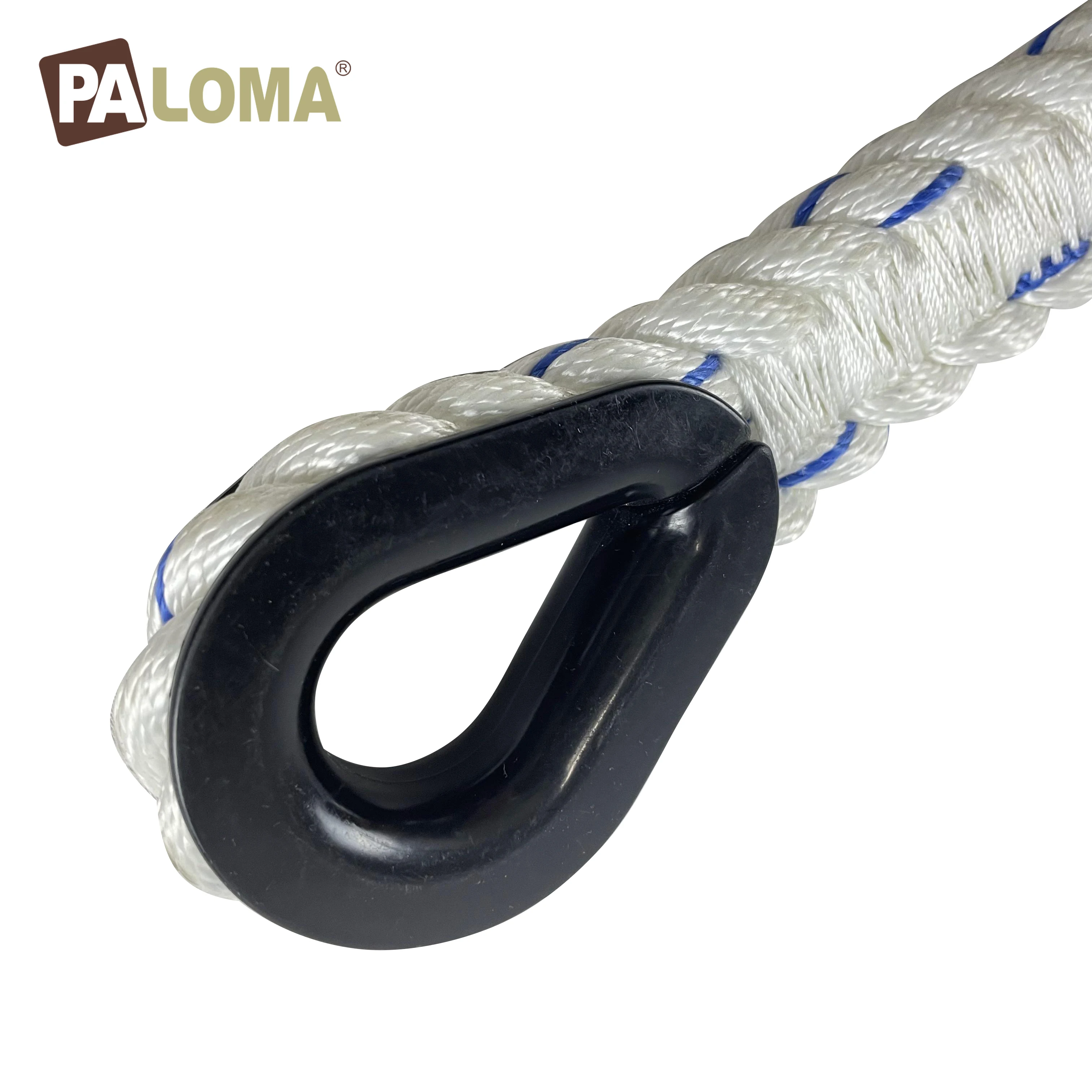 ANSI safety rope lifeline with shock absober and rope grab suitable for firefighting, water rescue, adventure  25 to 200 inches