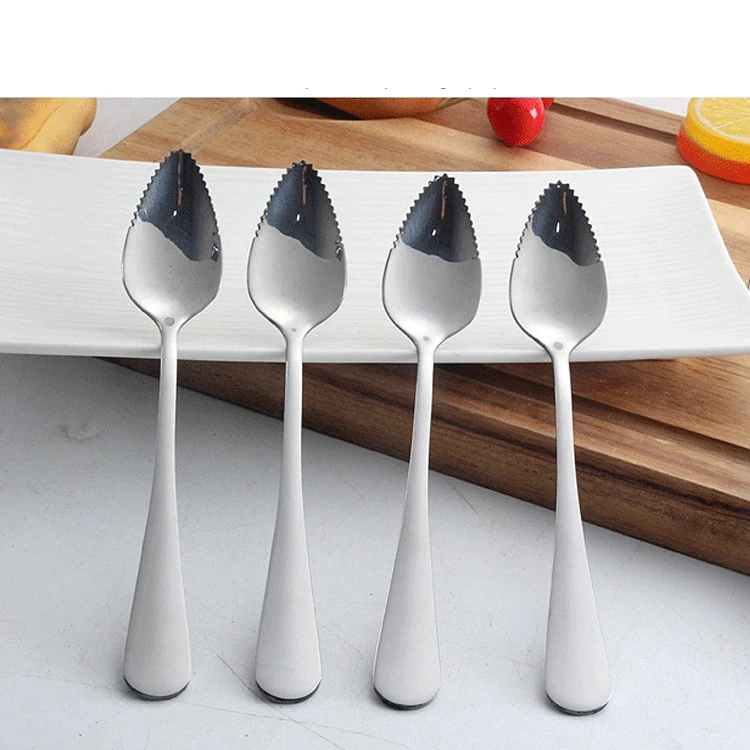SUS 410 Custom Color Reusable Stainless Steel Grape Fruit Spork Spoon