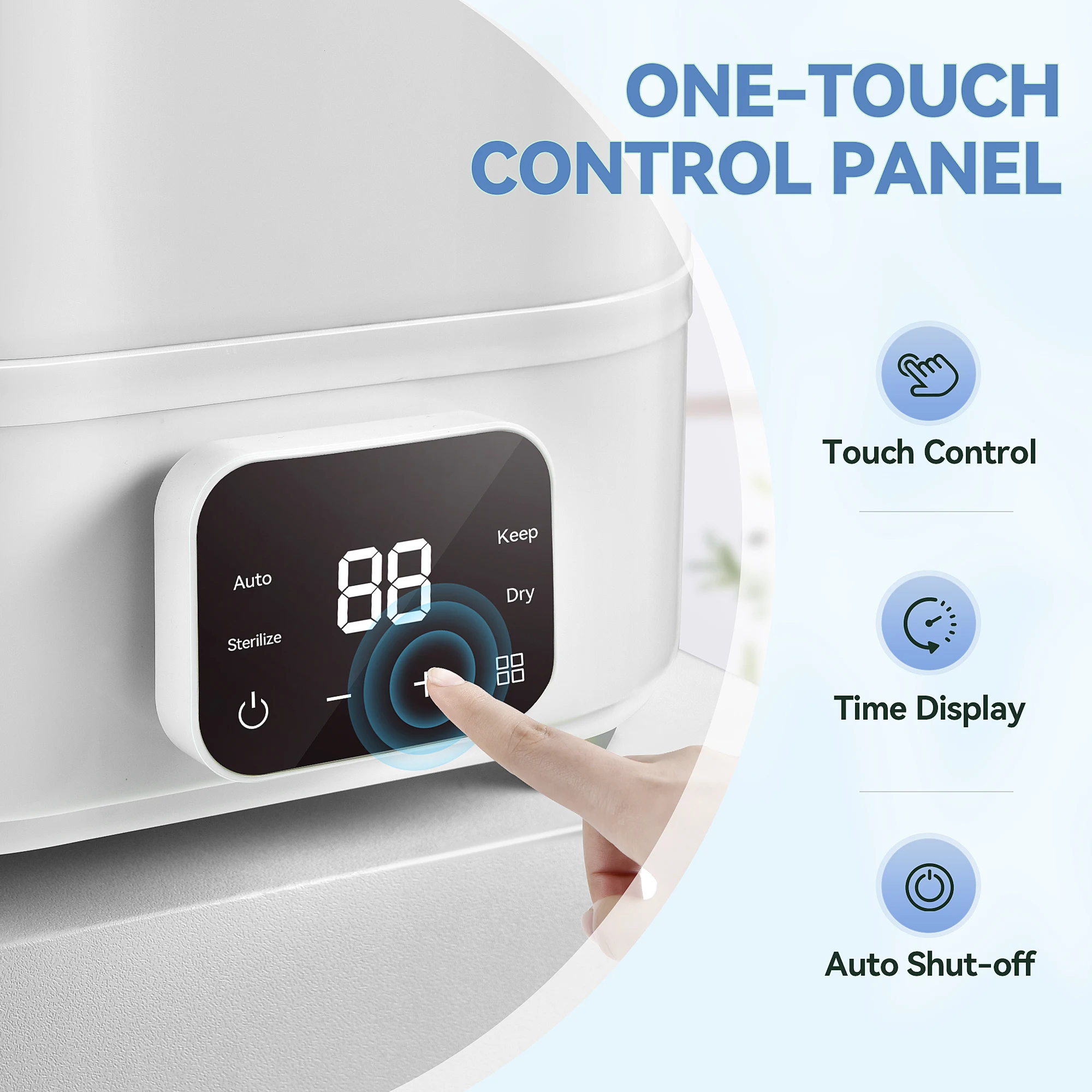 Professional Manufacturer Design Baby Feeding Bottle Steam Sterilizer Portable Sterilizer For Baby Bottle