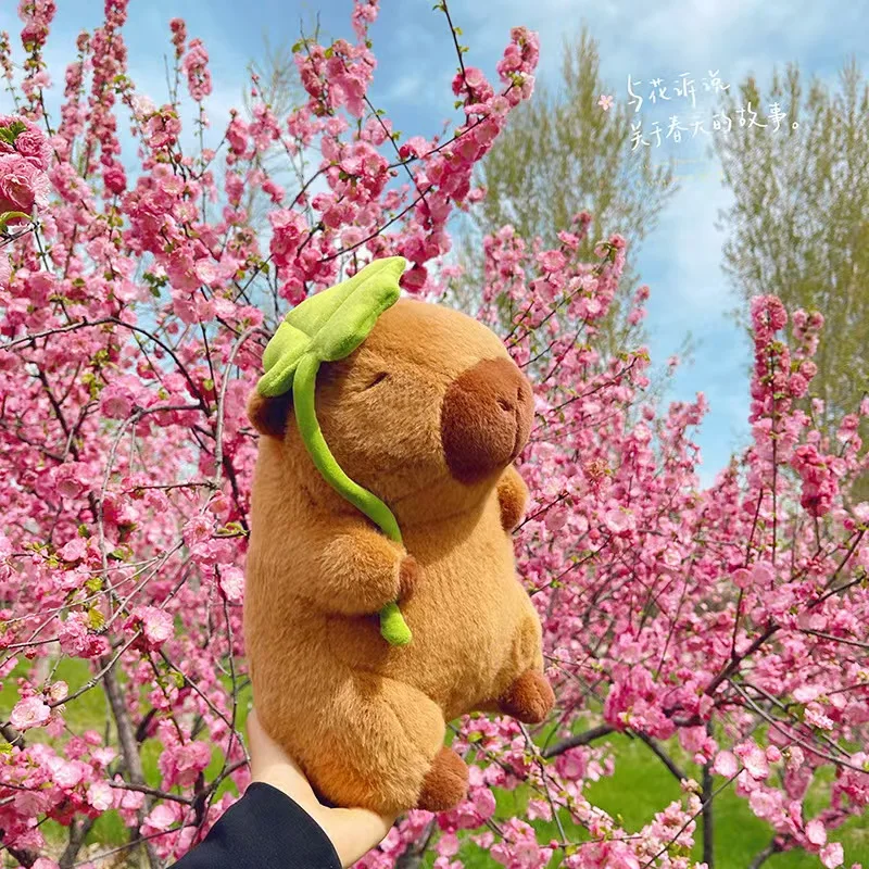 Cute Fully Capybara Stuffed Animal Plush Soft with Turtle Tortoise Backpack Design PP Cotton Filled